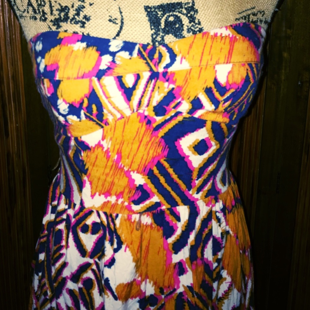 Summer DRESS. Strapless dress.